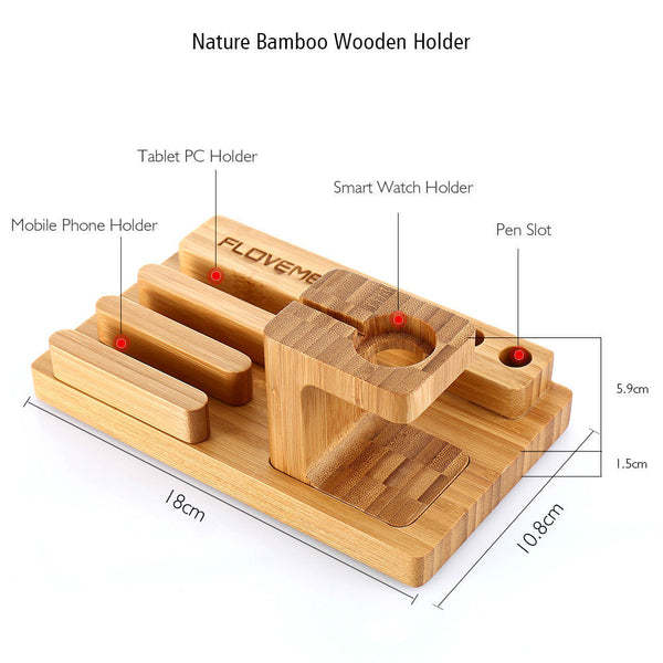 Natural Genuine Wooden Charging Dock