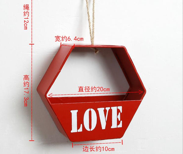 Romantic Shaped Wall Flower Vase Holder