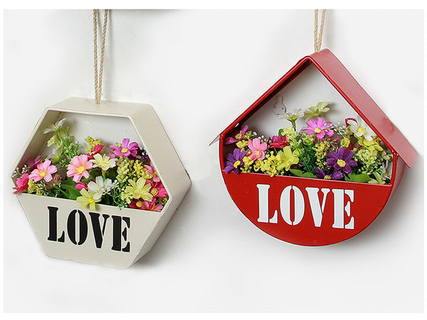 Romantic Shaped Wall Flower Vase Holder