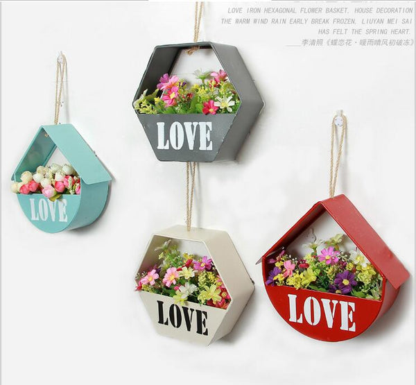 Romantic Shaped Wall Flower Vase Holder