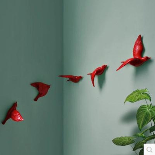 Creative Wall Stick-On Resin Bird