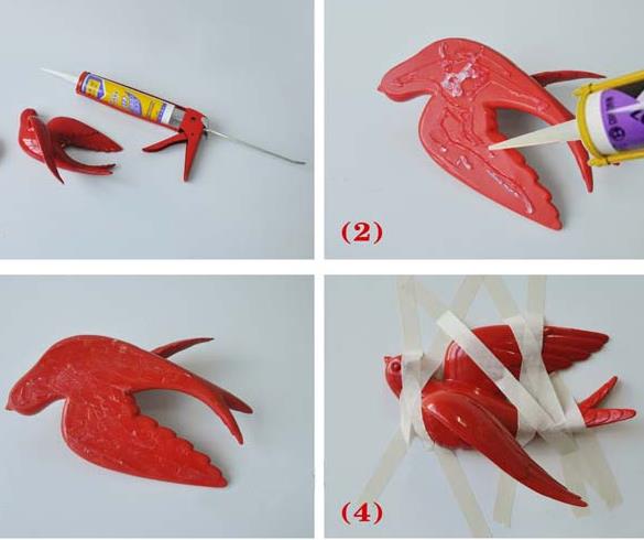 Creative Wall Stick-On Resin Bird