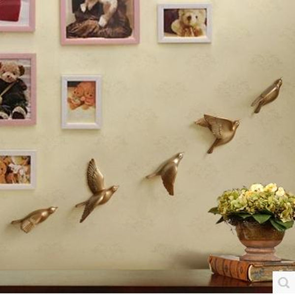 Creative Wall Stick-On Resin Bird