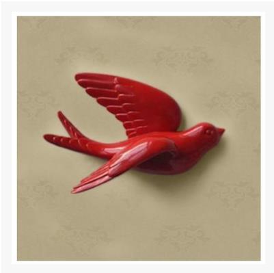 Creative Wall Stick-On Resin Bird